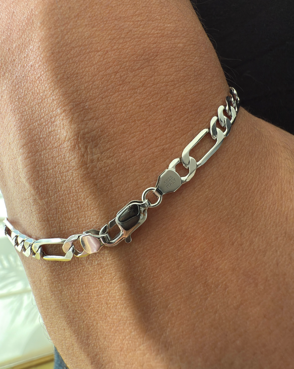 Pulsera estilo Cartier Plata 925 enchape Oro blanco 18k