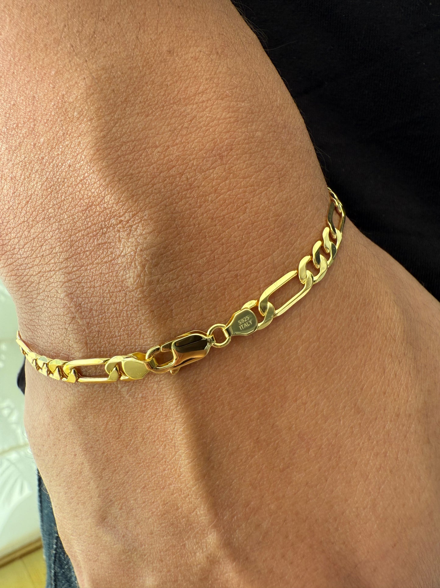 Pulsera estilo Cartier Plata 925 enchape Oro amarillo 18k