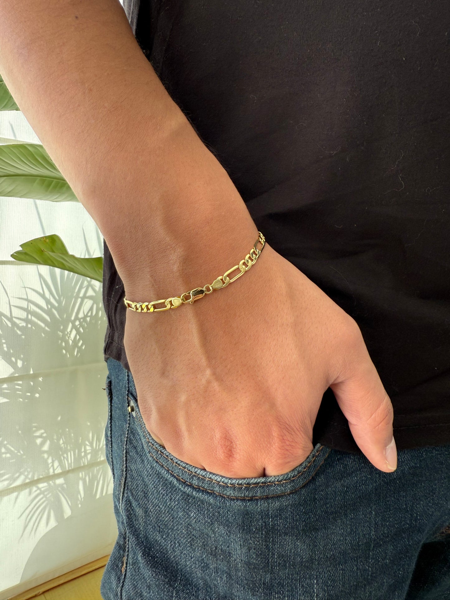 Pulsera estilo Cartier Plata 925 enchape Oro amarillo 18k
