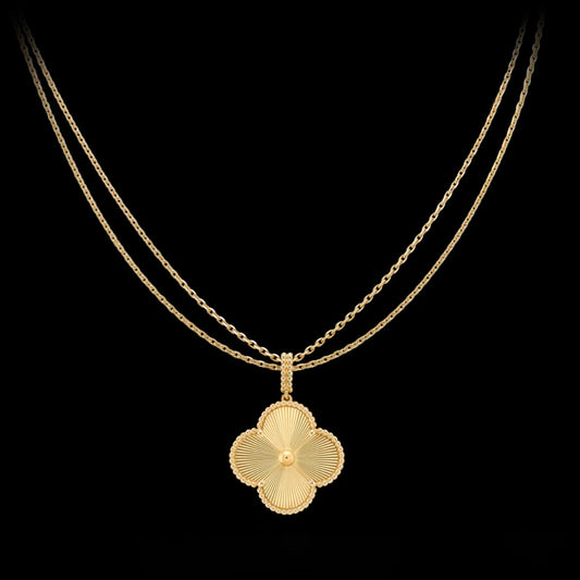 Collar Trébol Dorada / 3 en 1
