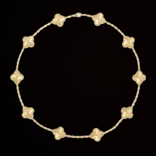 Collar 10 Trébol Dorada