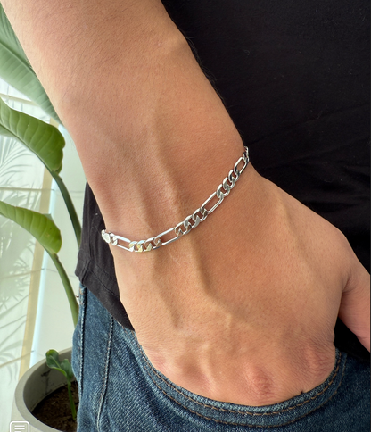 Pulsera estilo Cartier Plata 925 enchape Oro blanco 18k