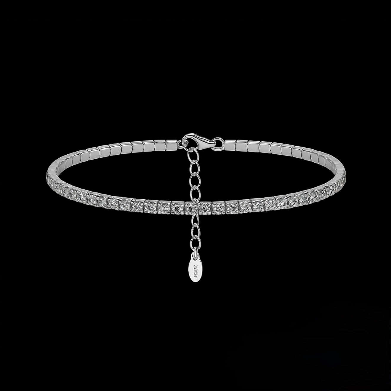 Pulsera Tennis Plateada