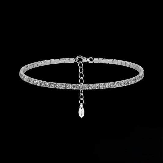Pulsera Tennis Plateada